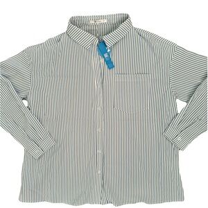 *NWT* oversized blue&white striped shirt size medium
